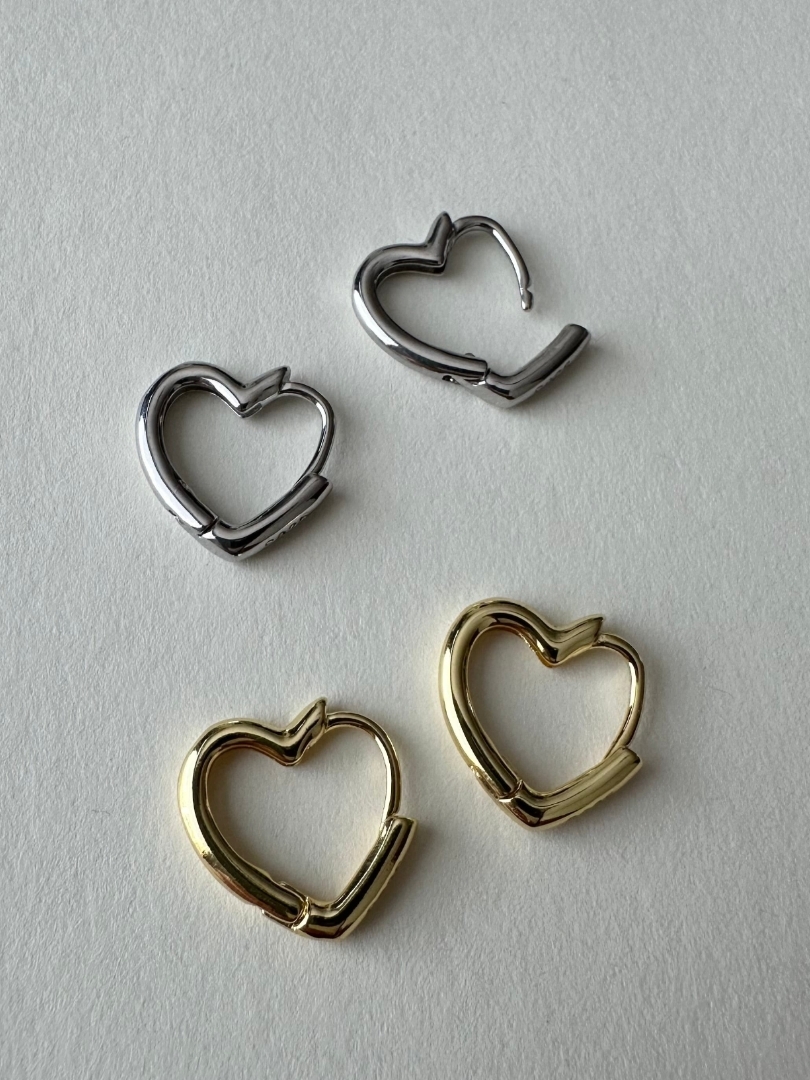 S925 grace heart pierce