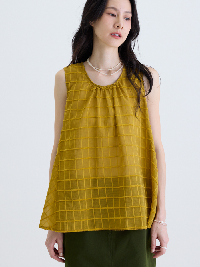 格境之間無袖開展上衣-辛香界線