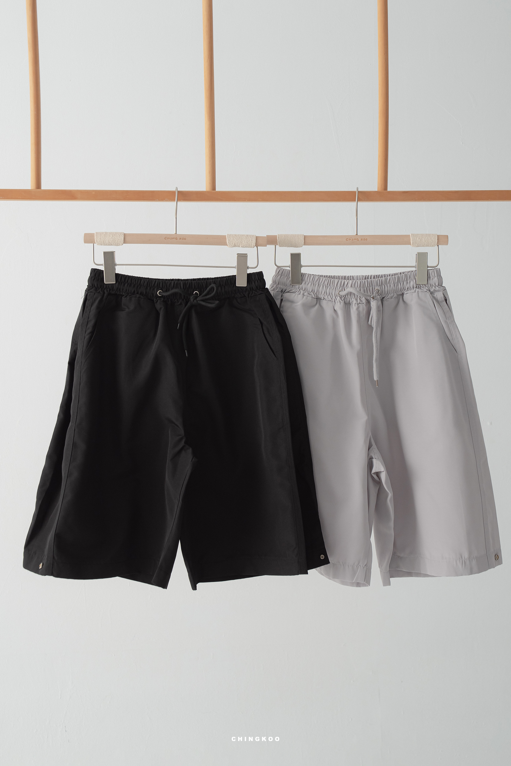 初夏It's summer｜押釦褲腳五分短褲 2色