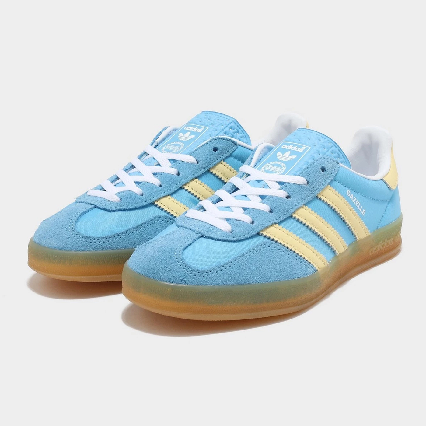 <連線代購商品>Adidas Gazelle Indoor 水藍 奶油黃 復古德訓鞋 休閒鞋【IE2960】