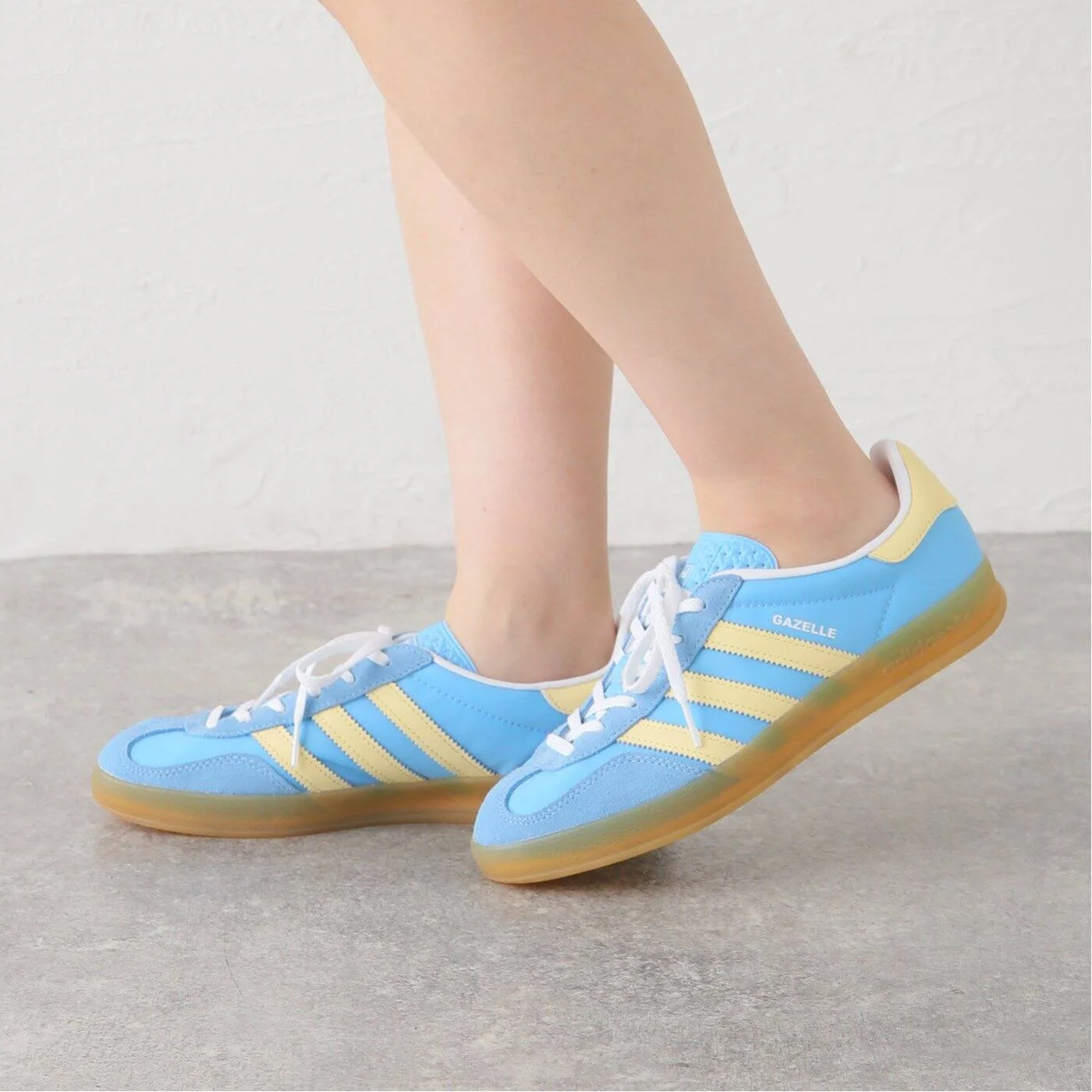 <連線代購商品>Adidas Gazelle Indoor 水藍 奶油黃 復古德訓鞋 休閒鞋【IE2960】
