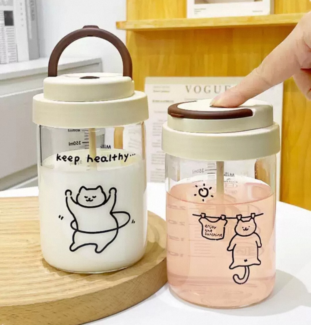 可愛喵喵自動攪拌杯
