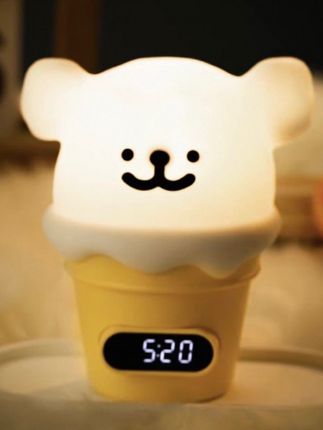 官方授權 線條小狗拍拍夜燈 電子時鐘