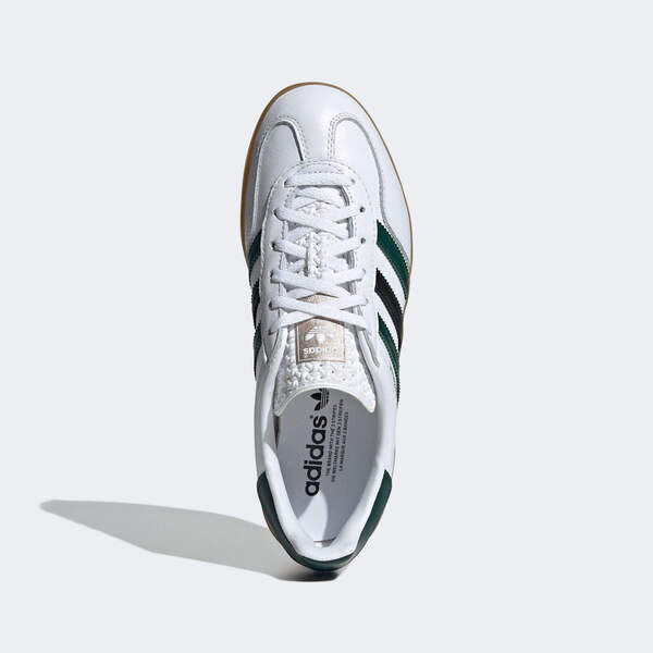 Adidas Gazelle Indoor W IE2957 女 休閒鞋 運動 經典 復古 三葉草 皮革 低筒 白綠