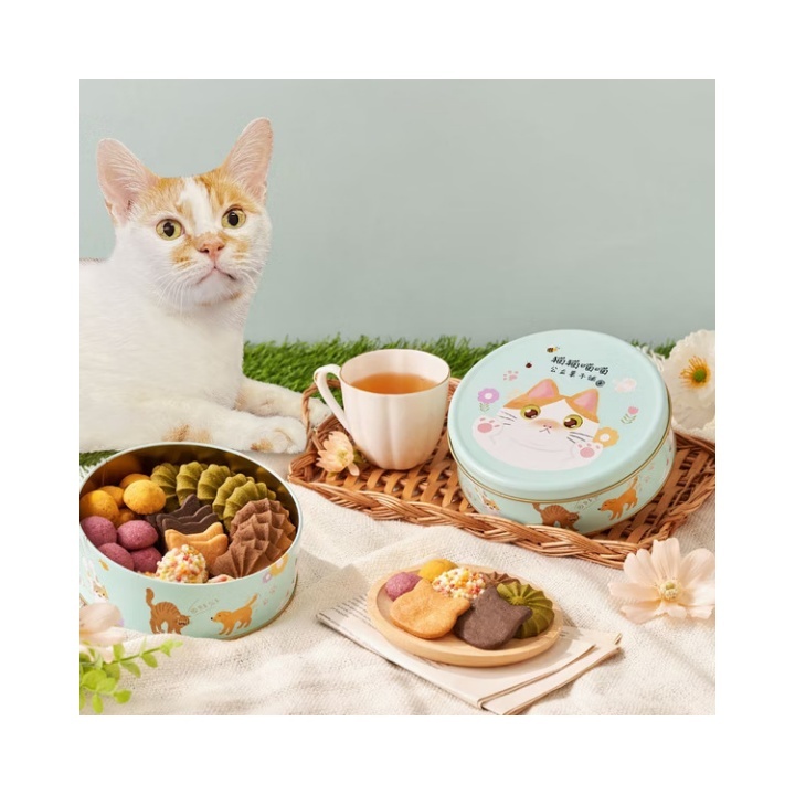 公益禮盒｜【喵福】一緒一日鐵盒餅乾