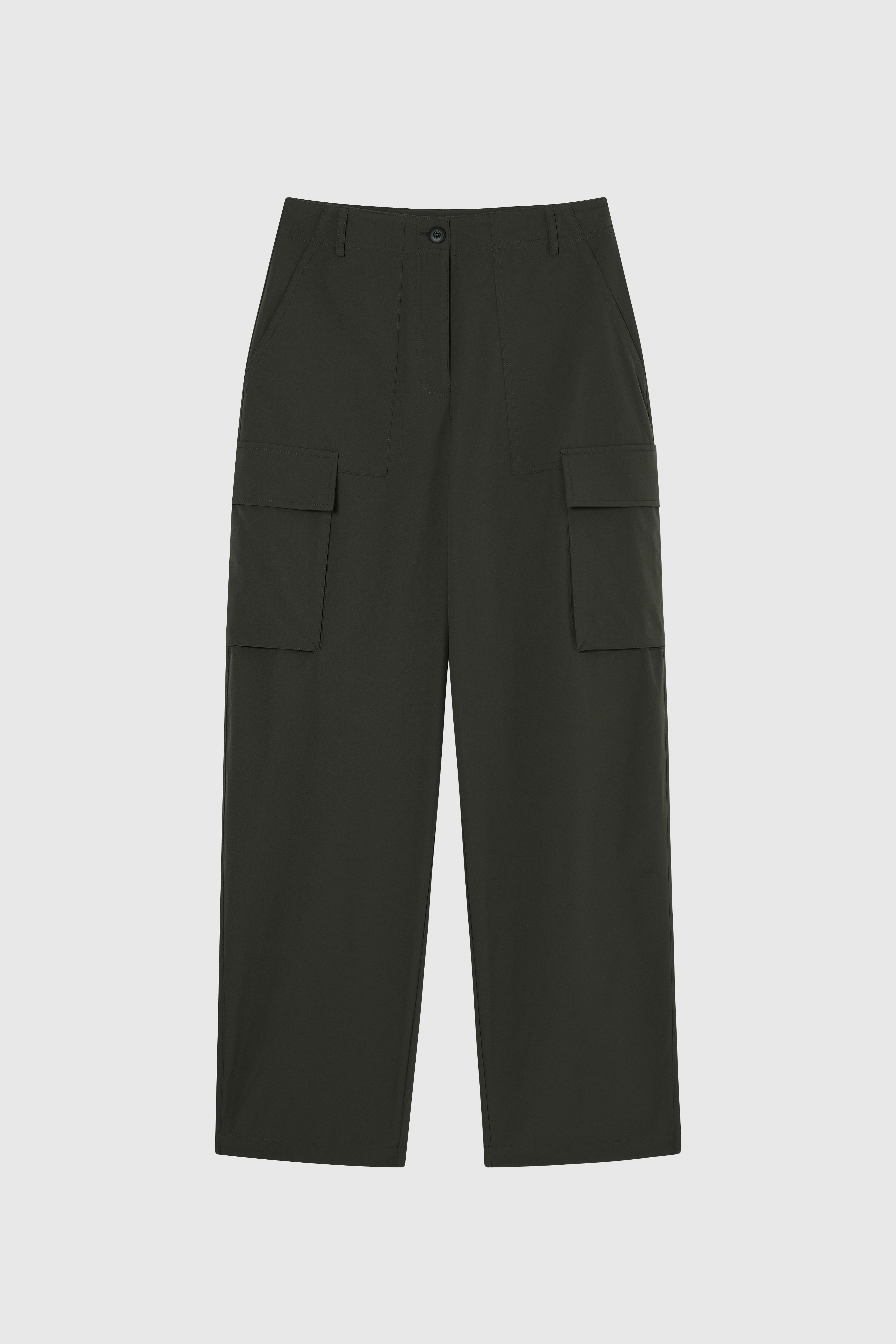 Civishell 防潑水機能工裝長褲 女（墨綠）