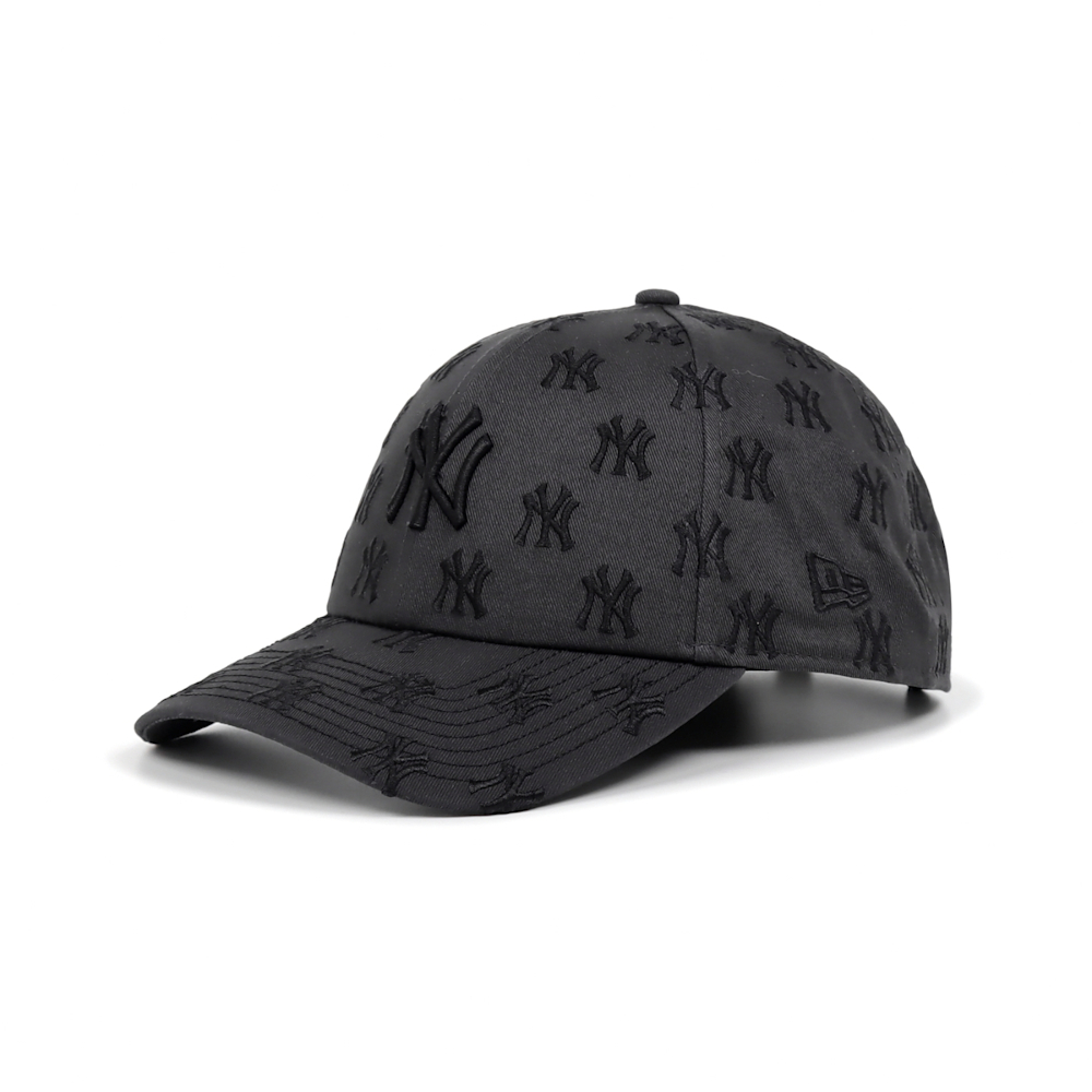 New Era 9Forty 940 棒球帽 Tonal Monogram 紐約洋基 滿版刺繡 黑 NE14499972