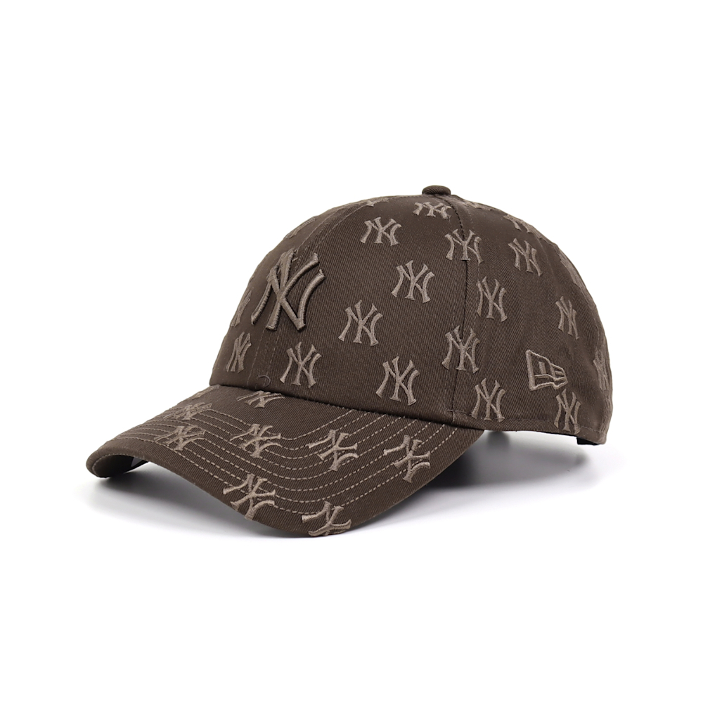New Era 9Forty 940 棒球帽 Tonal Monogram 紐約洋基 滿版刺繡 棕色 NE14499967