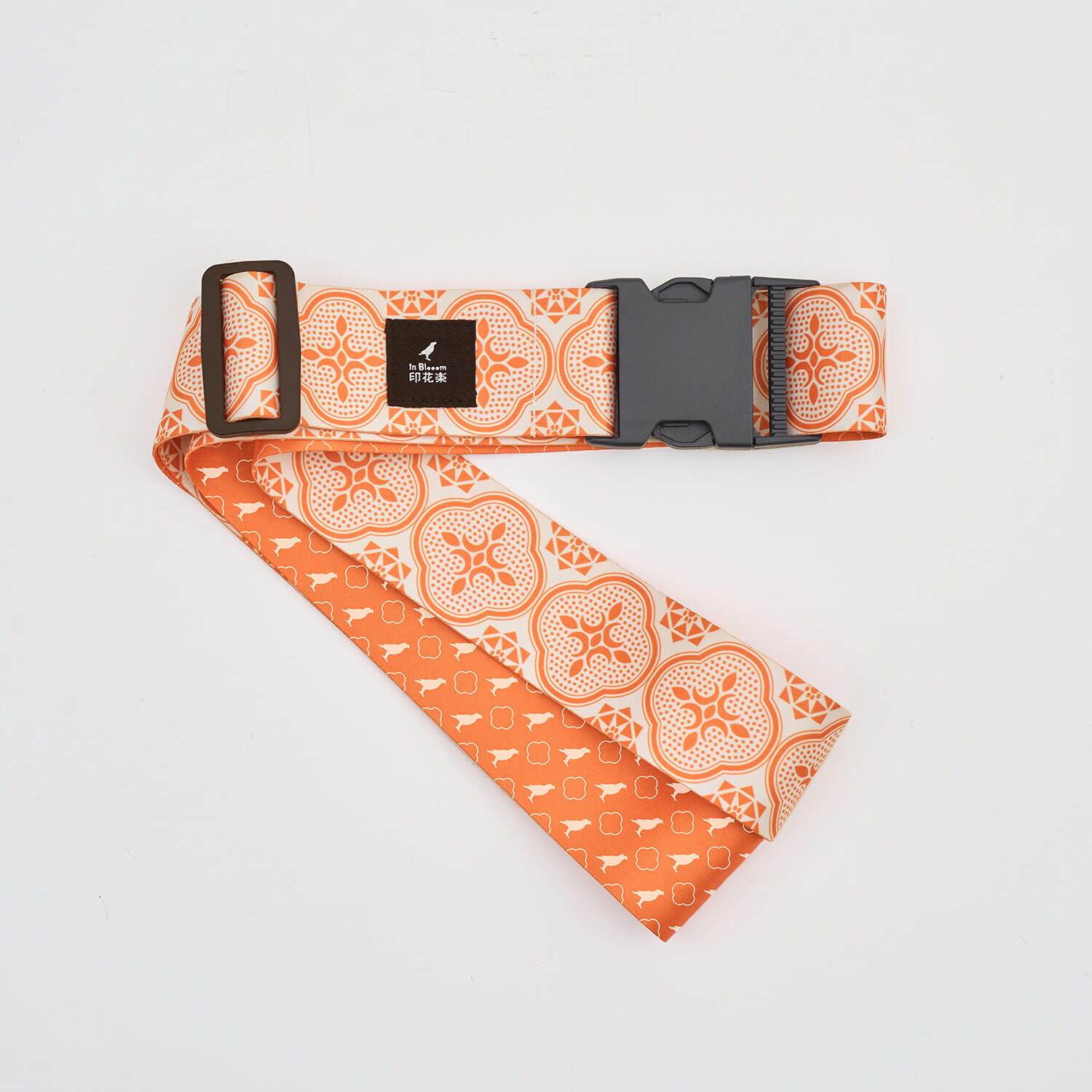 スーツケースベルト／ガラス海棠／バーミリオンオレンジ
