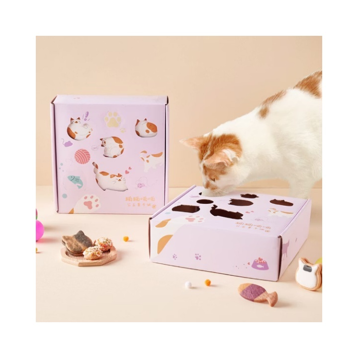公益禮盒｜【猫趣時光】與貓同樂玩具紙盒餅乾