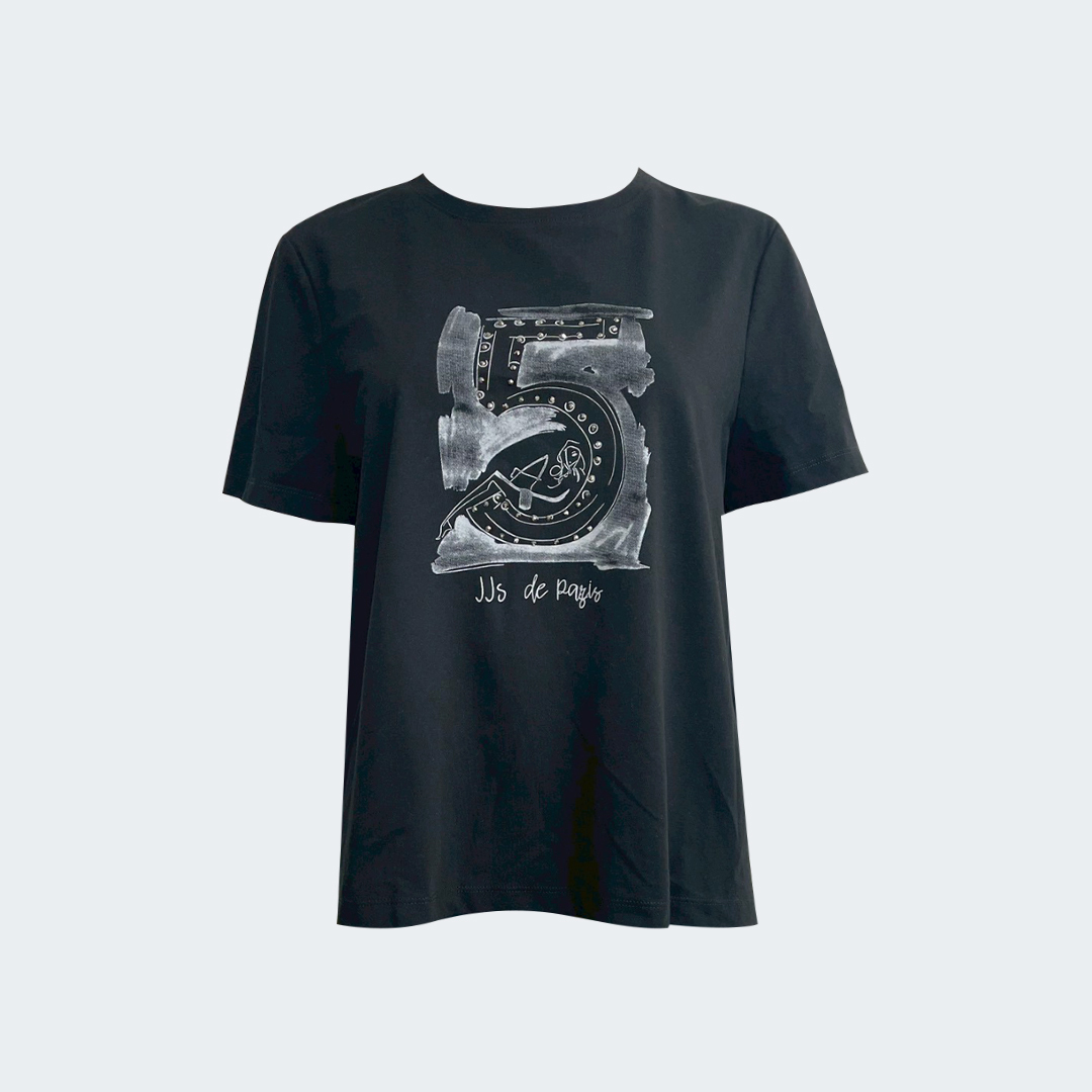 個性手繪燙鑽棉T