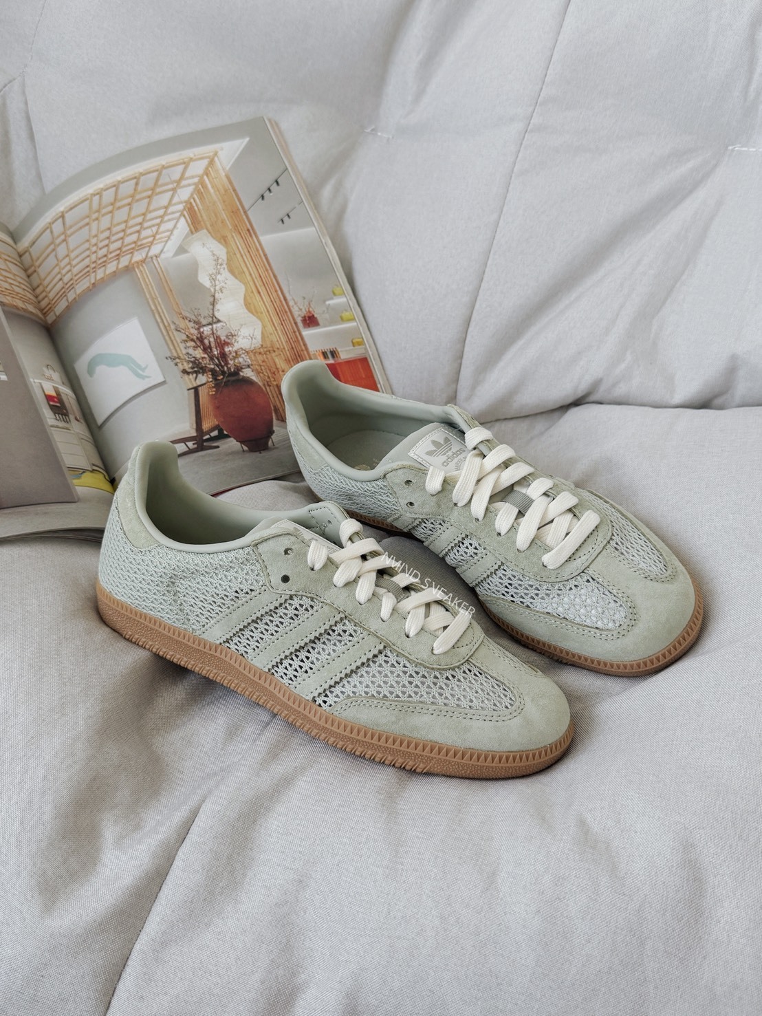 <快速出貨> ADIDAS SAMBA OG 編織鼠尾草綠