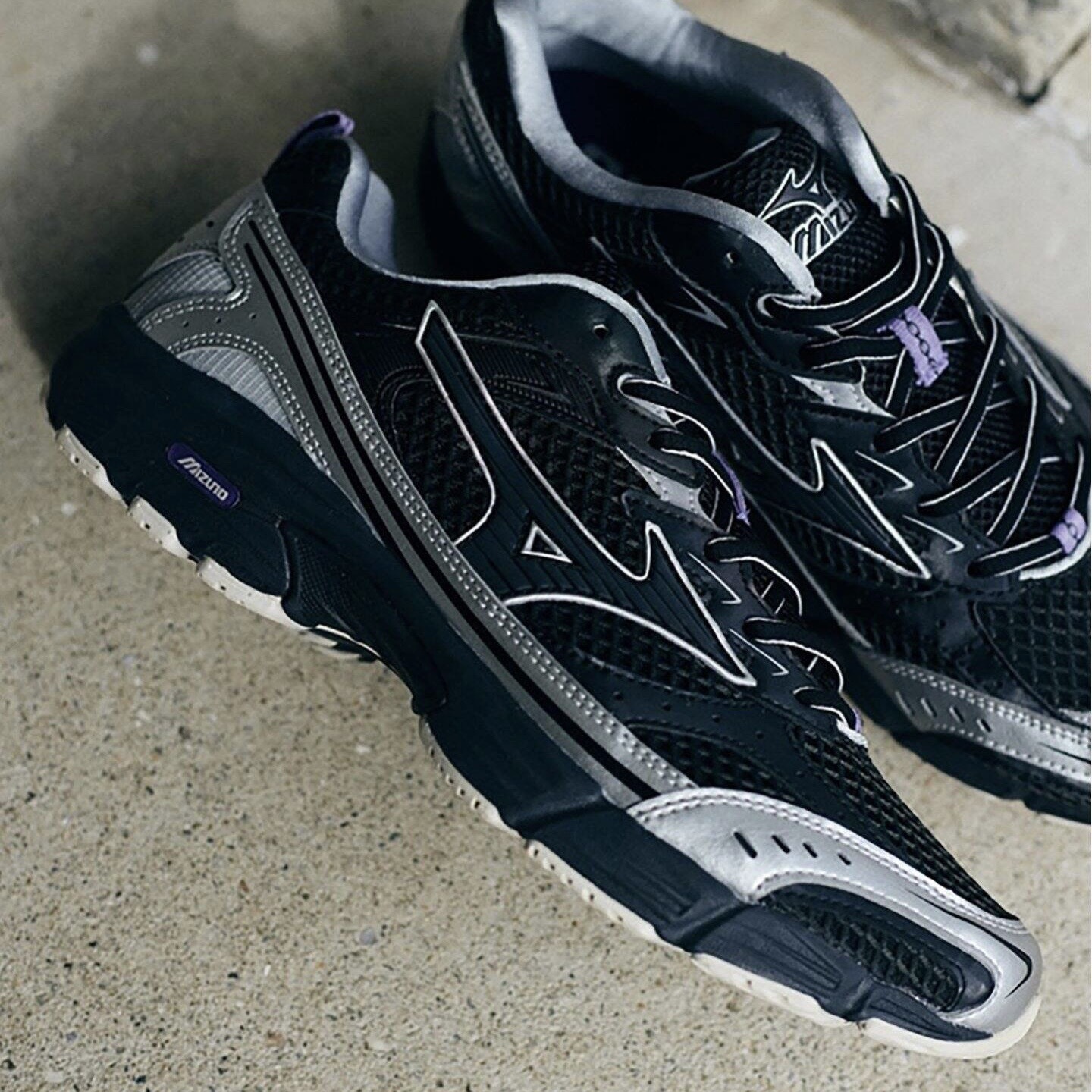 MIZUNO MXR 復古 黑紫 黑銀 拼接 休閒 跑步 男鞋 低筒舒適 美津濃 D1GA251501