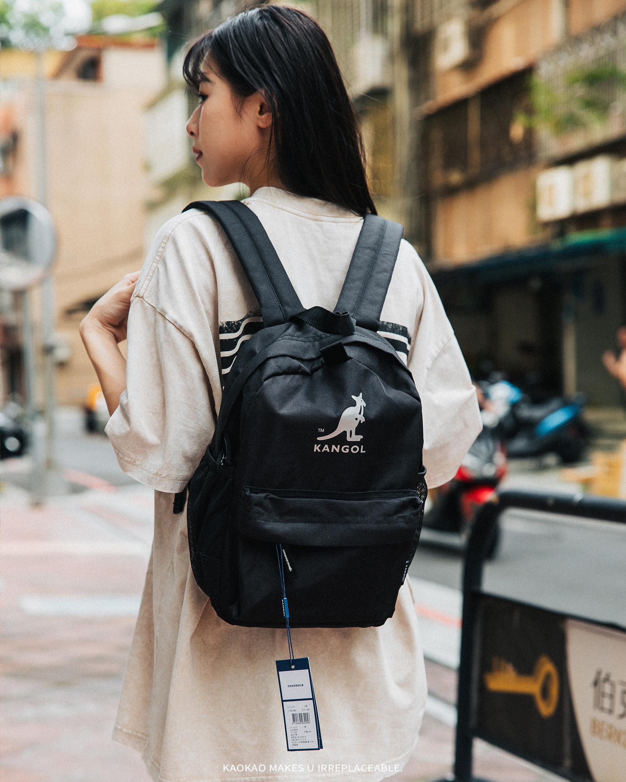 KANGOL 袋鼠 經典款 防潑水 銀河小後背包【60553207】
