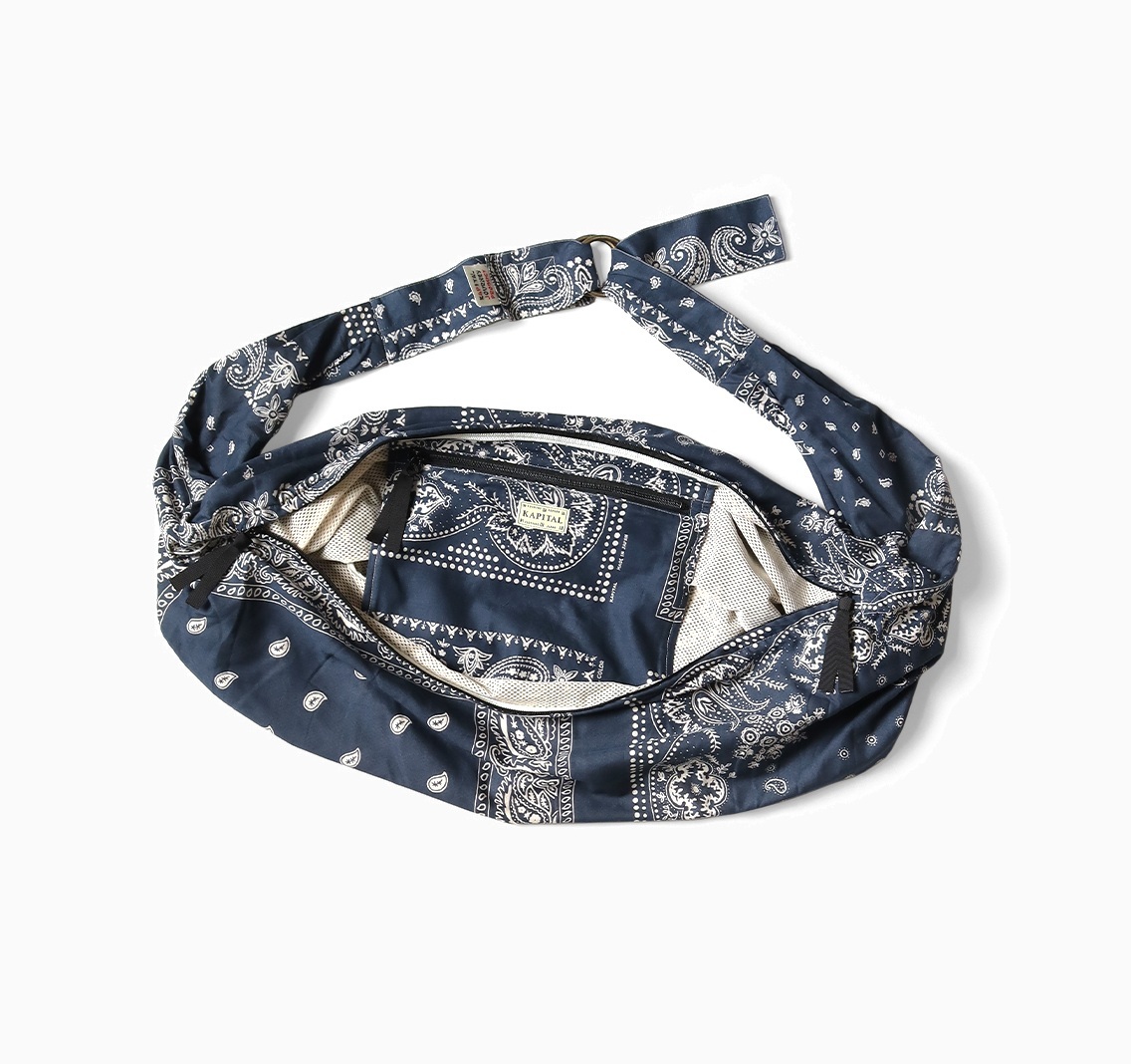 KAPITAL 2025 GAUZE RAT BANDANA PATCHWORK SHOULDER BAG - PRE ORDER ITEM (預訂中)