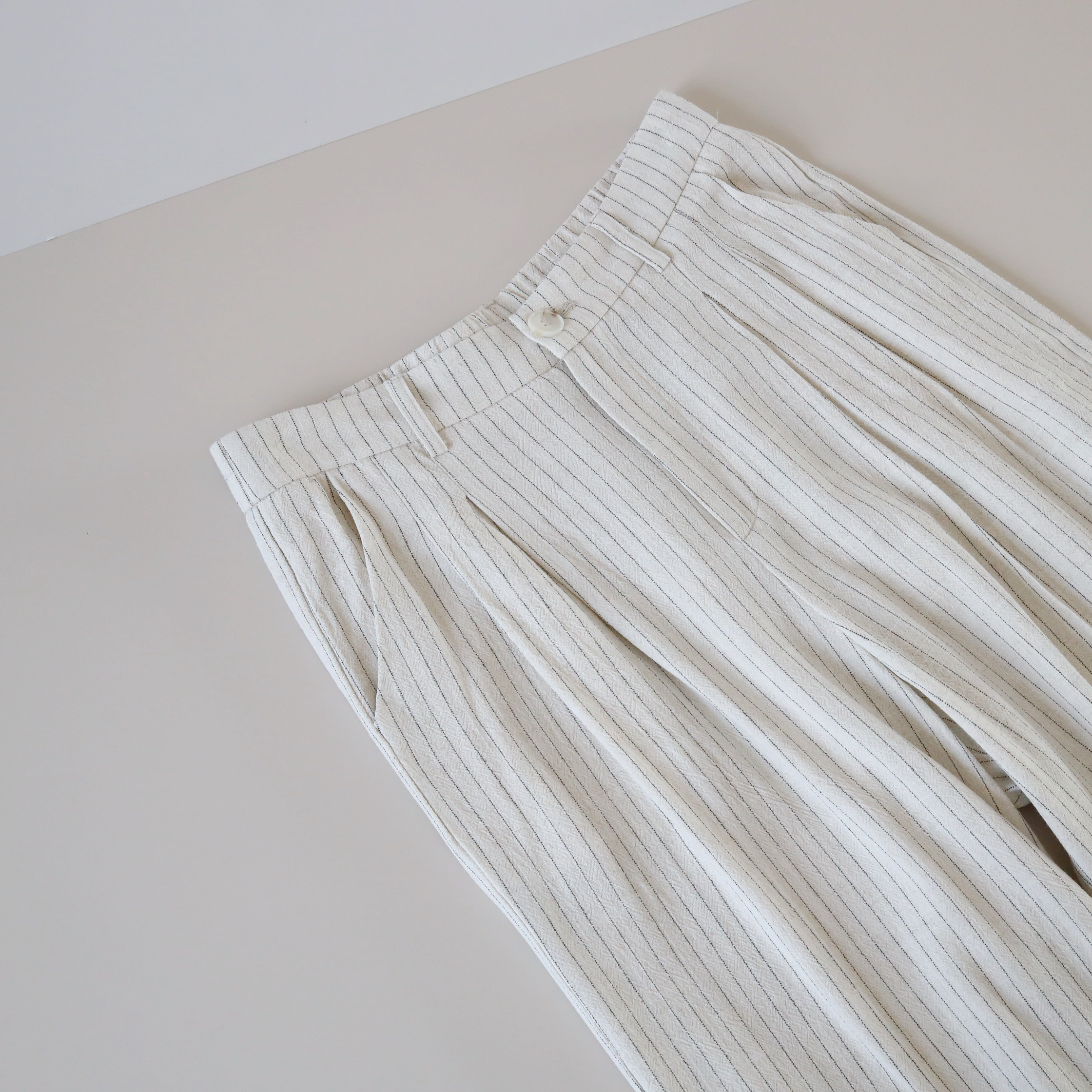 現貨 7193 棉麻直間闊腳褲