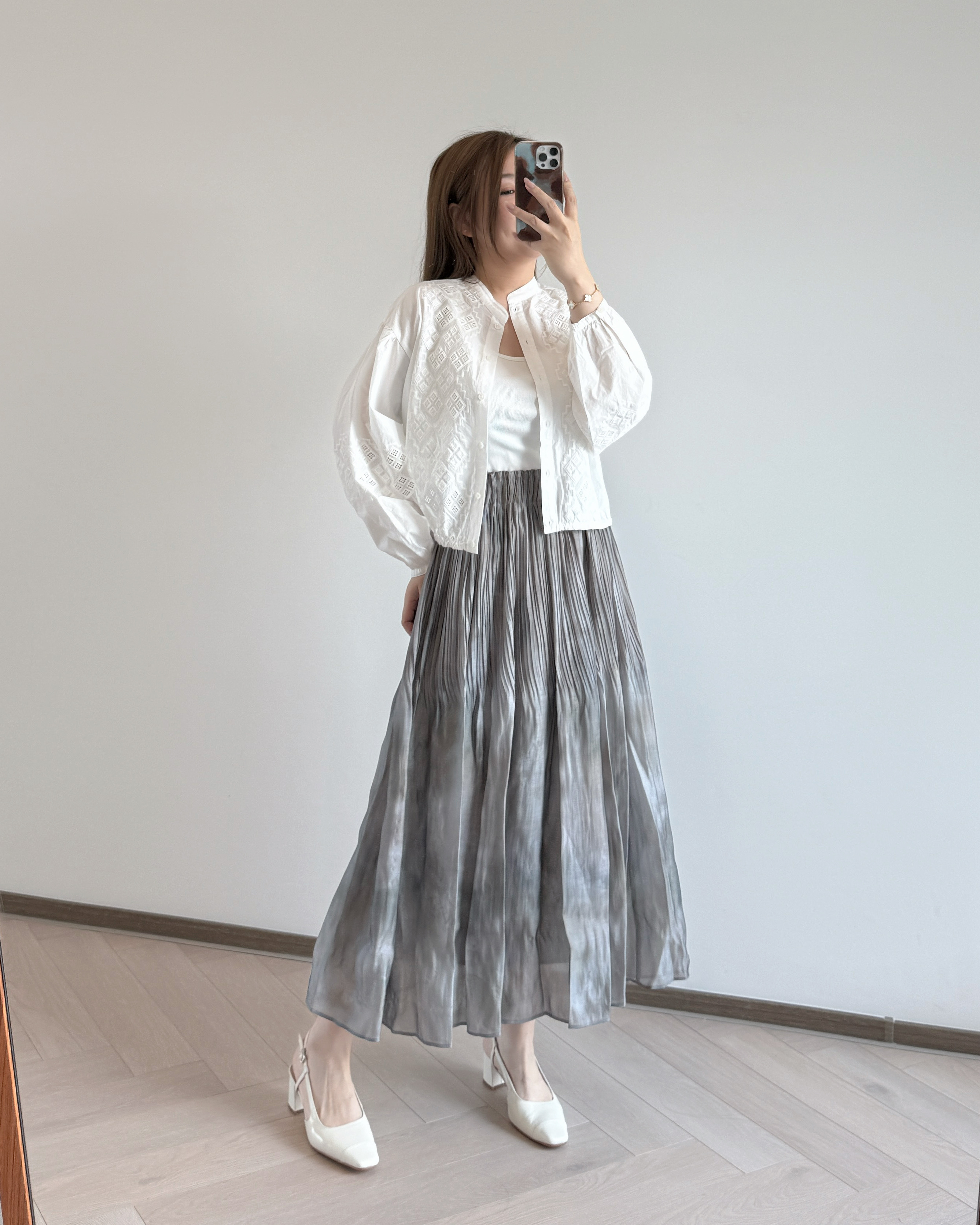 現貨 7185 通花刺繡襯衫