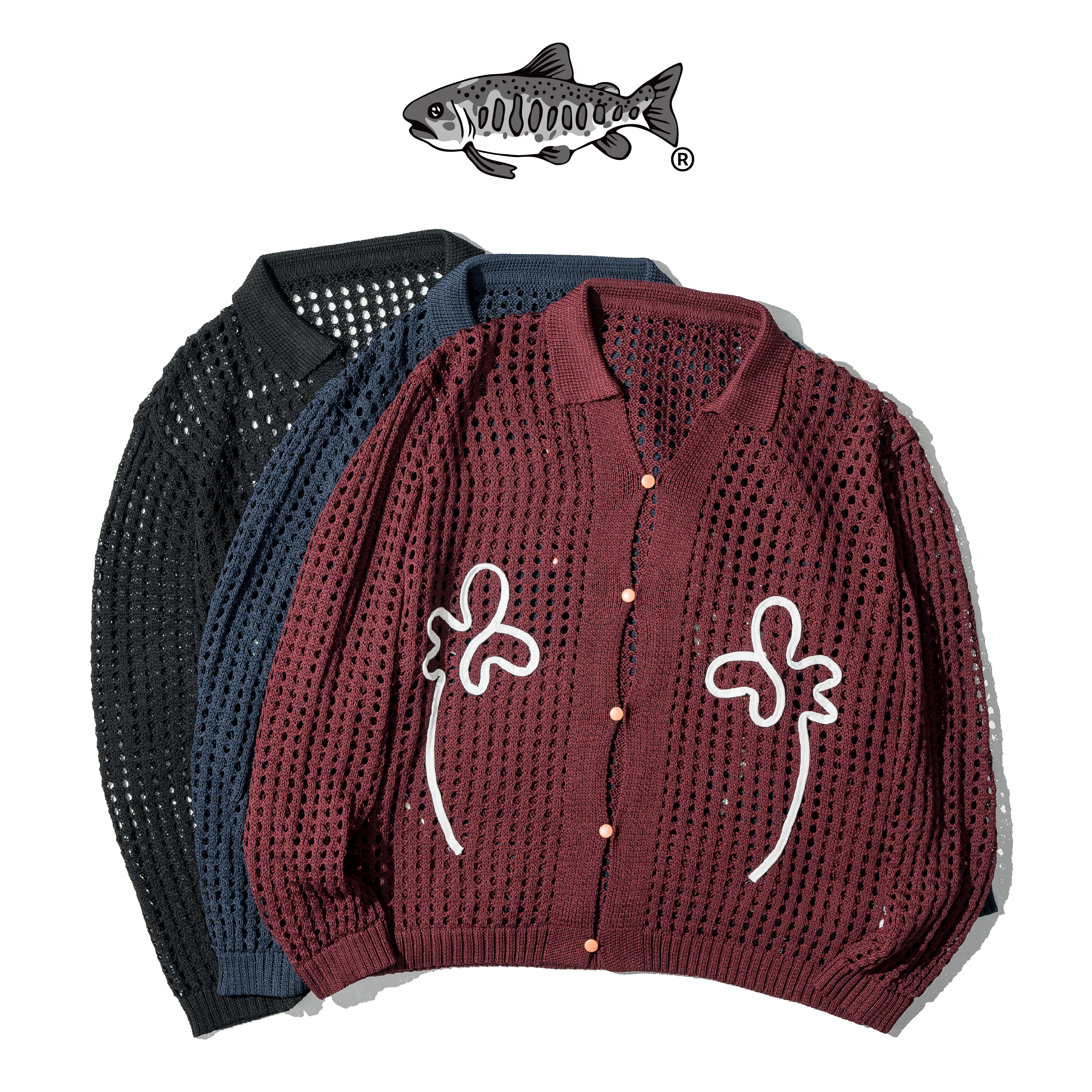 AGILITY Mesh Knit Embroidery Shirts 針織刺繡 開領襯衫 [O-M01]