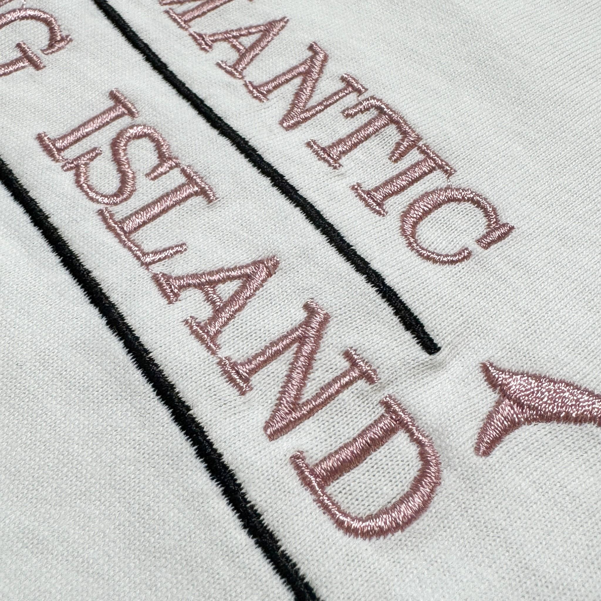 韓國短袖 蝴蝶結刺繡字母短版合身短T 80646