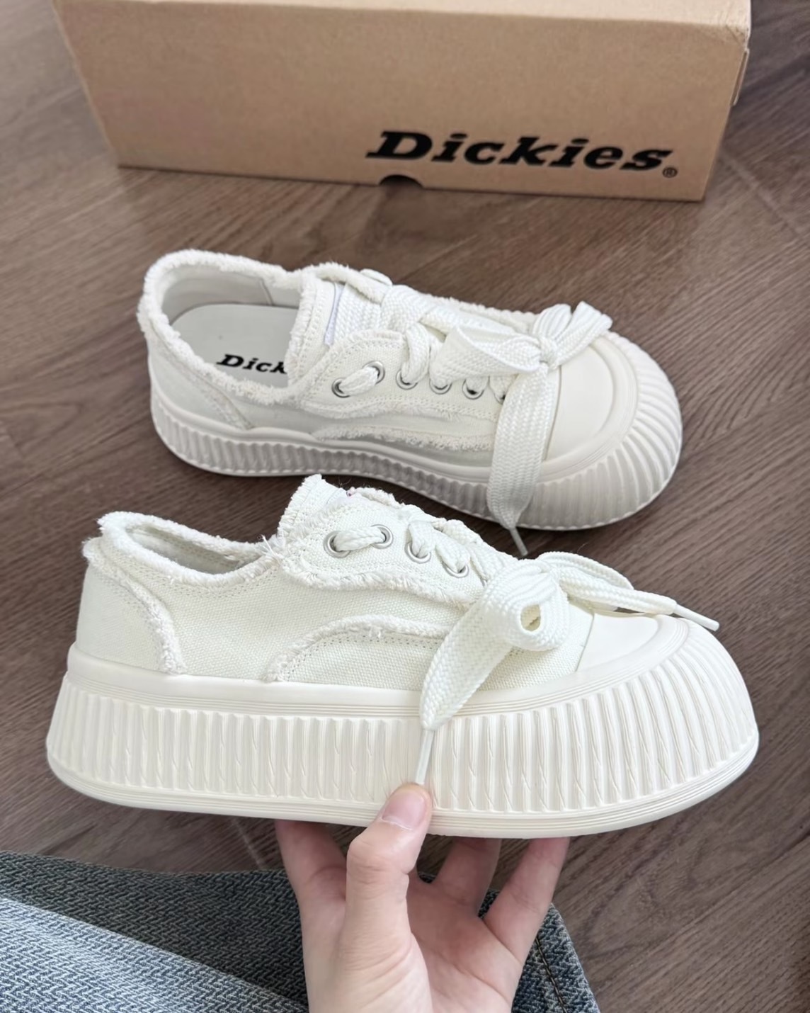 <解構平替款2.0!!>Dickies 厚底 增高 餅乾 解構 輪胎底 帆布鞋 3色