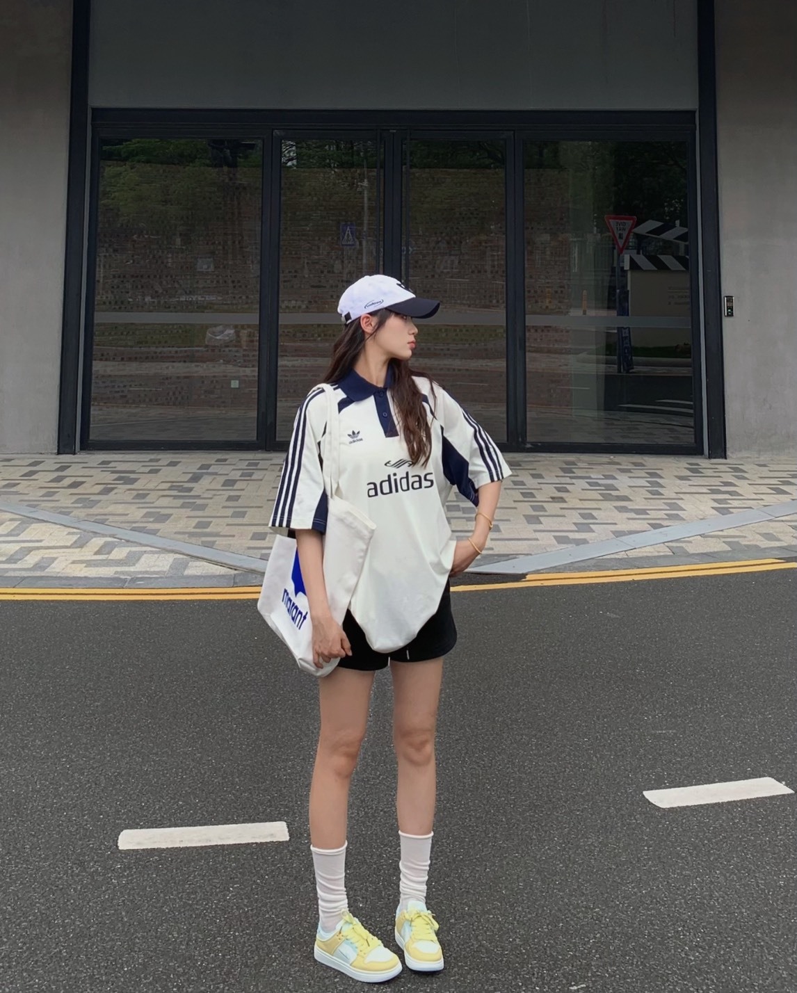 adidas 3 Stripes 漢玉白短袖Polo 男款