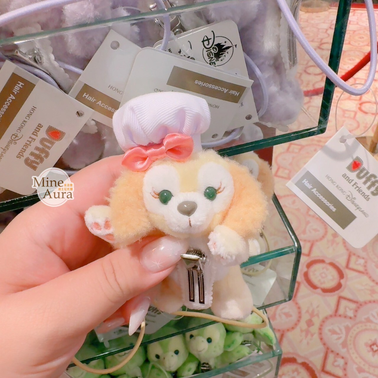 可琦安 餅乾 CookieAnn 趴趴造型 絨毛 髮夾 髮束 髮飾 -香港迪士尼樂園