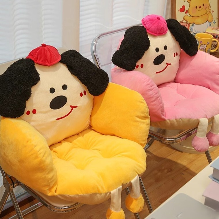 《5996》可愛立體戴帽小狗半包圍坐墊