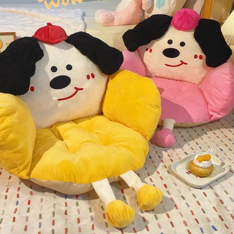 《5996》可愛立體戴帽小狗半包圍坐墊