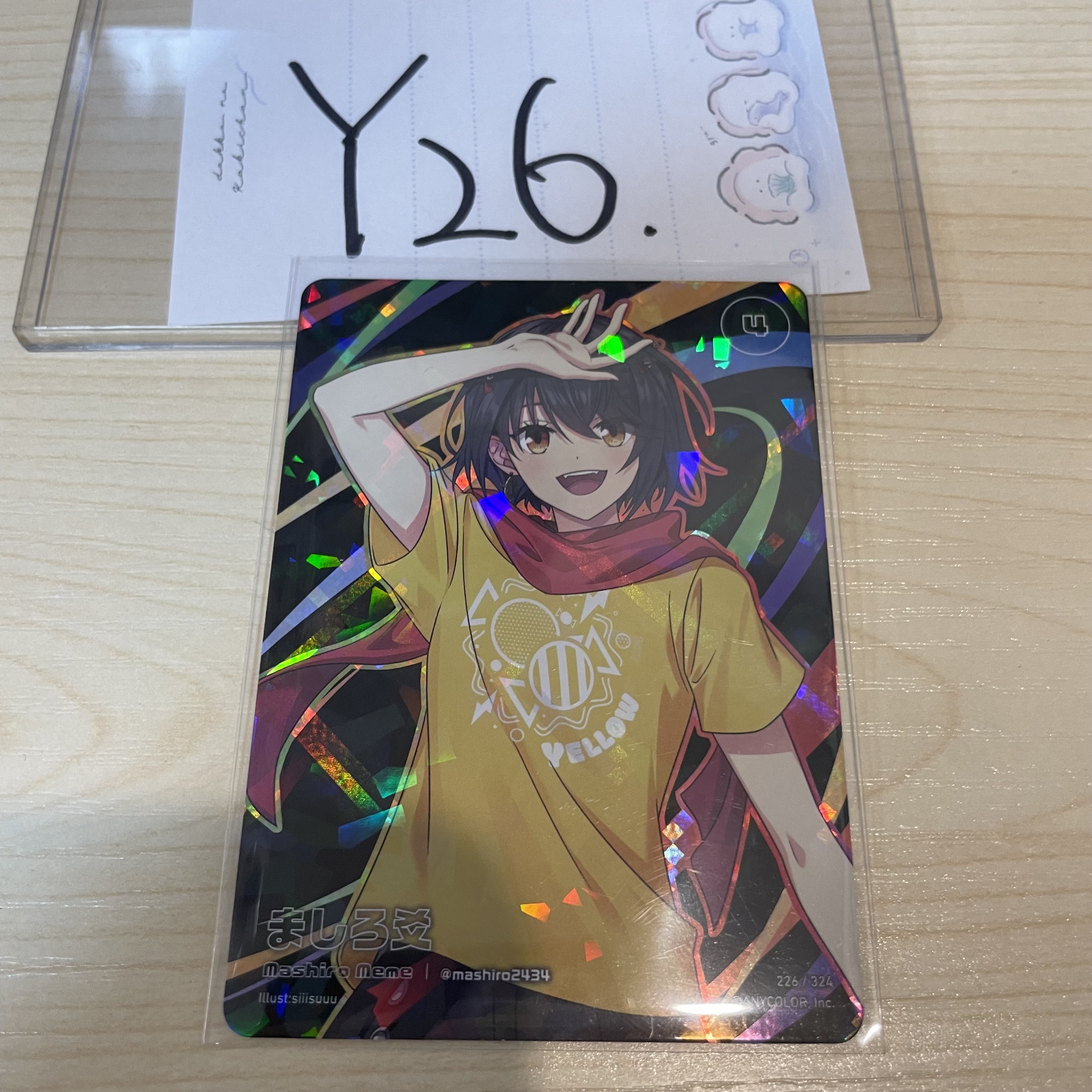 彩虹社 mashiro 小卡                                    Y26