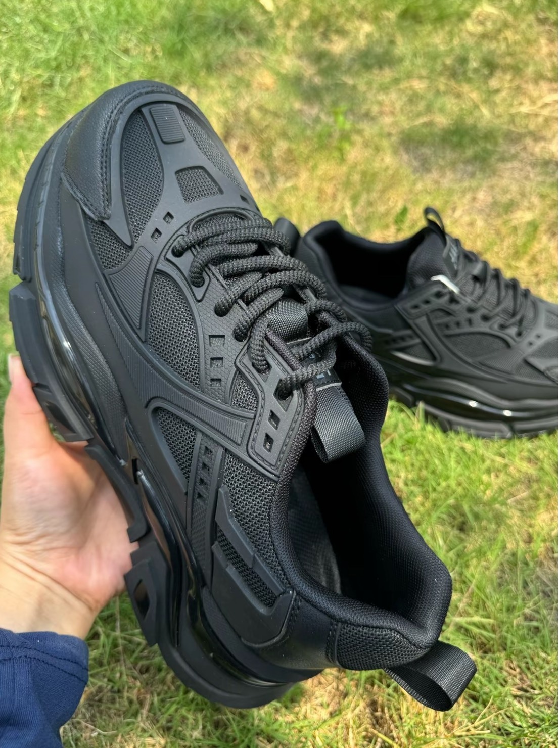 JEEP SPIRIT 黑武士增高老爹鞋 亮麗黑 男款