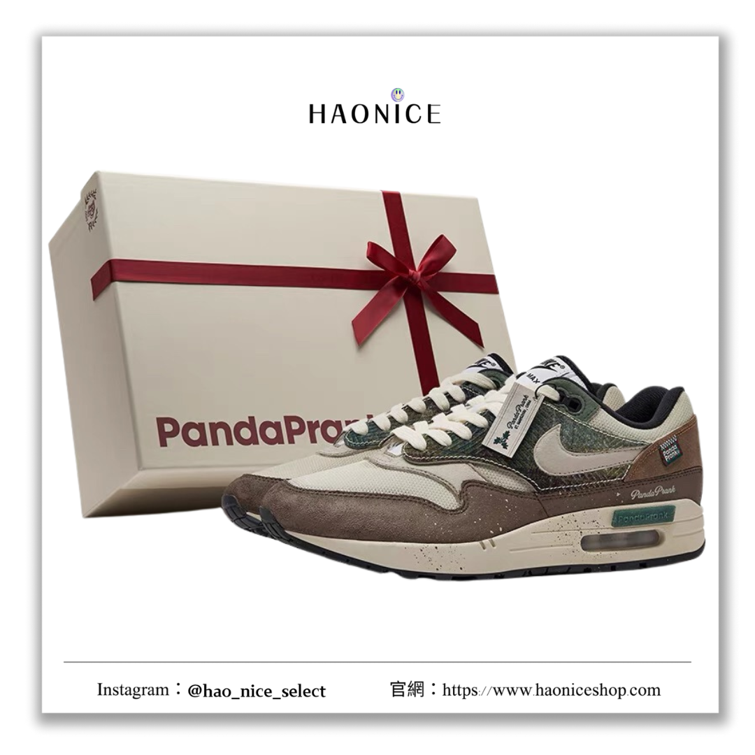 【HAO NICE 】熊貓惡作劇系列 ❗️配合FAKEBUSTERS驗鞋 ❗️Nike Air Max 1 冬夢奇緣系列 聖夜訂製 低筒休閒聖誕節限定慢跑鞋❤️
