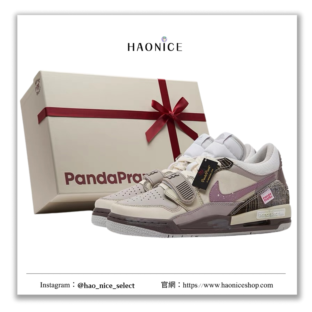 【HAO NICE 】熊貓惡作劇系列 ❗️配合FAKEBUSTERS驗鞋 ❗️Jordan Legacy 312 Low 聖誕節冬夢奇緣系列 冬日戀歌訂製粉色球鞋❤️