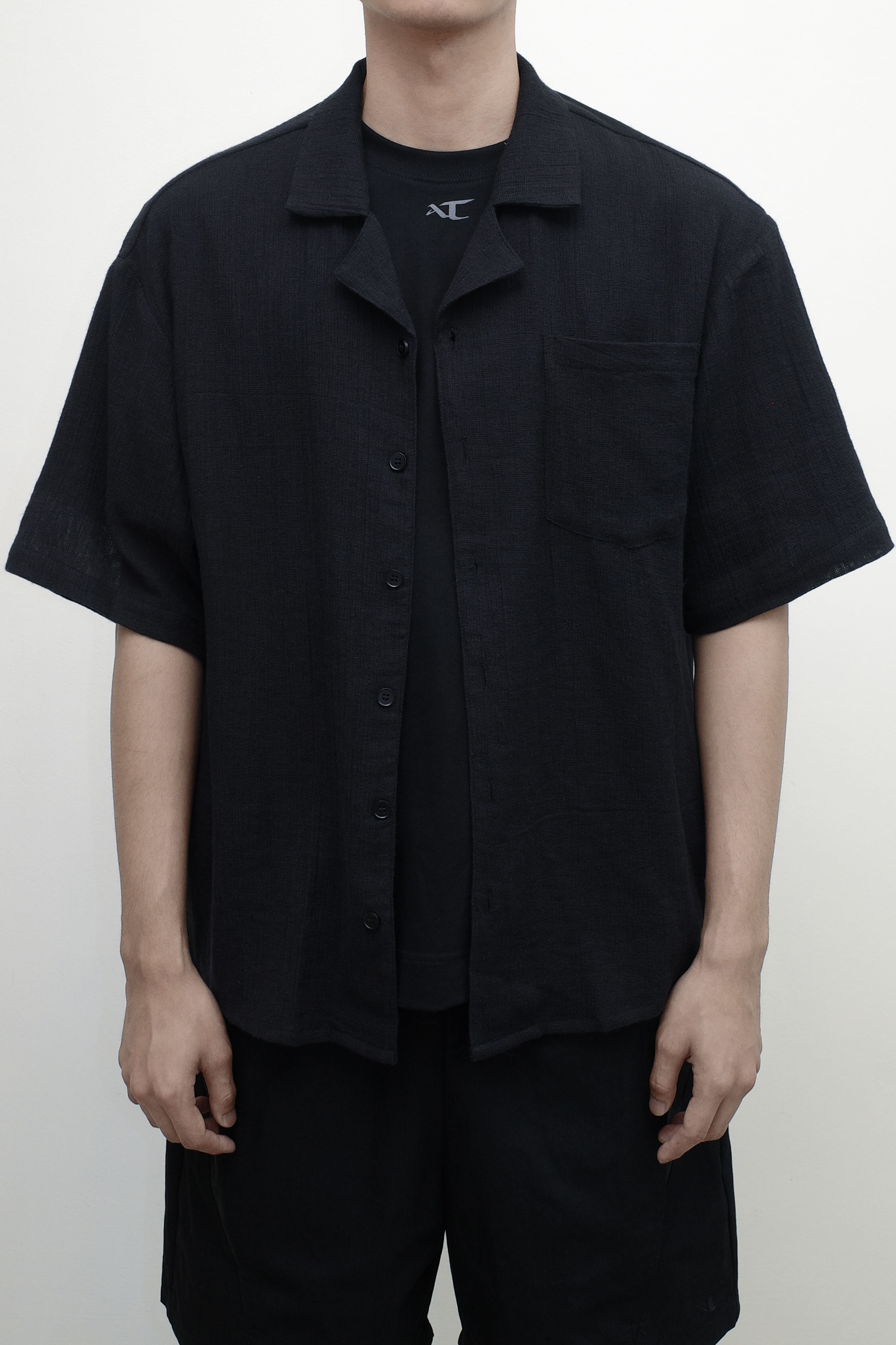Anonymous Talking｜S25-SS08 – Short Sleeve Shirt (Black)