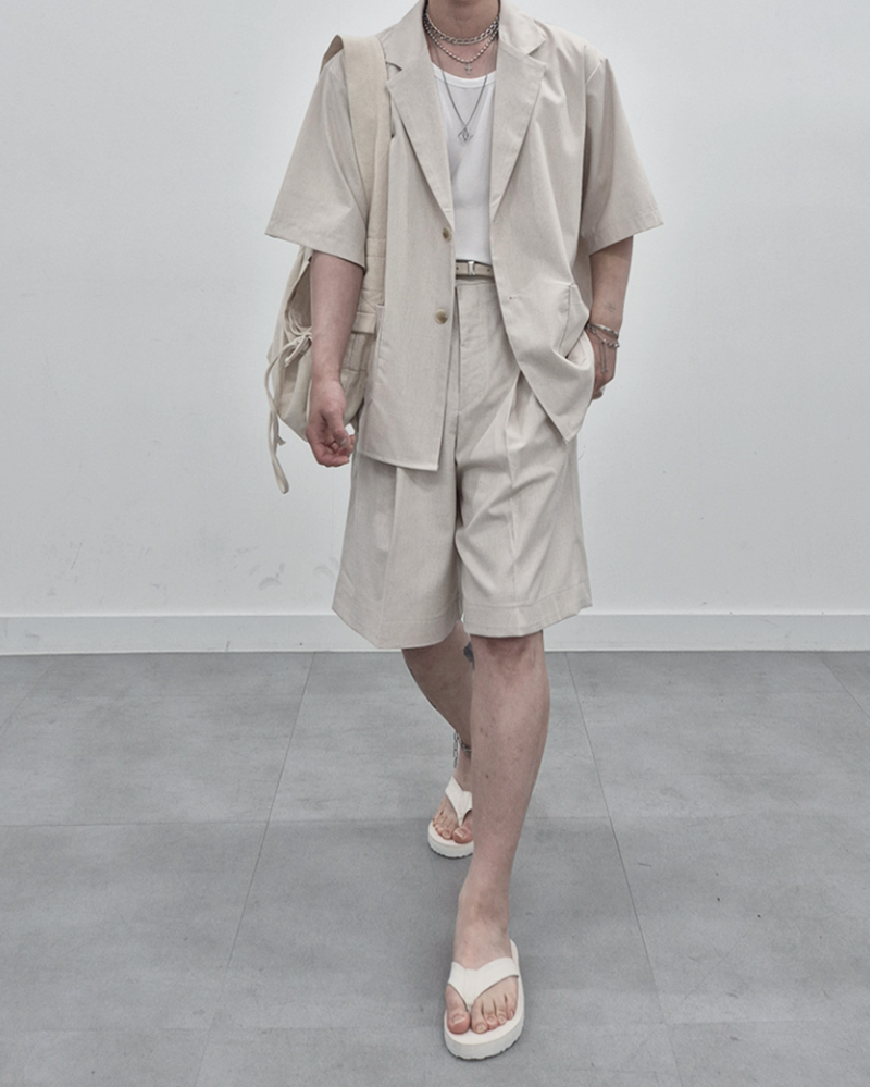 (韓國獨家特價)Onir亞麻百慕達短褲