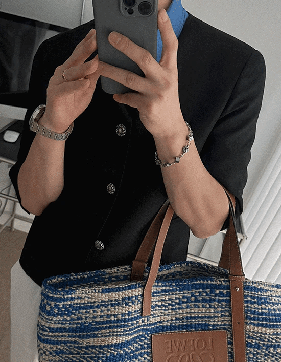 Roddy粗花呢短袖夾克