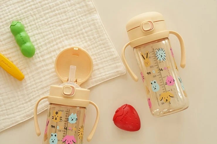 【MOYUUM】PPSU All-in-One One Touch Straw Cup 270ml (Yellow)