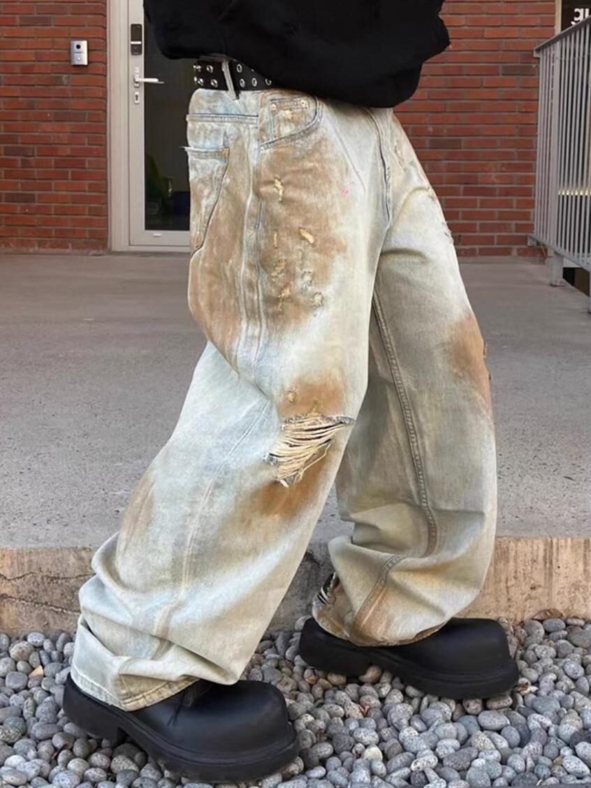 仿污鬆身牛仔褲 LEGIT-044P