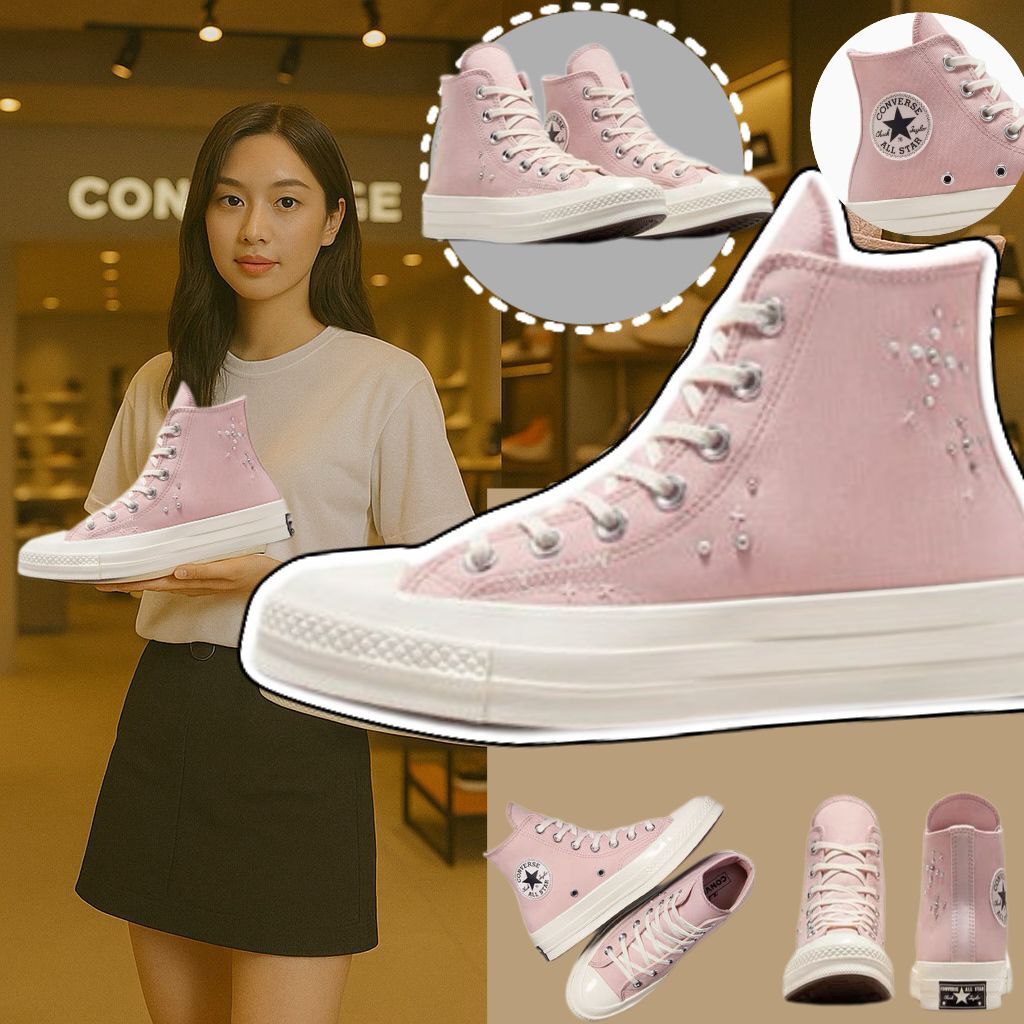 【預購】Converse Chuck 70 Pearls & Studs G052305 女裝高幫鞋