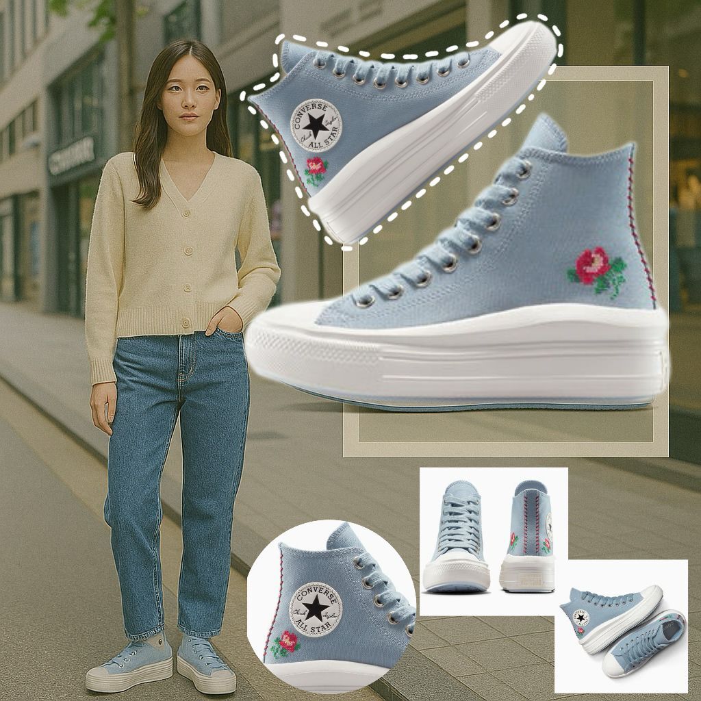 【預購】Converse Rose Cross G052306 女裝厚底高幫鞋
