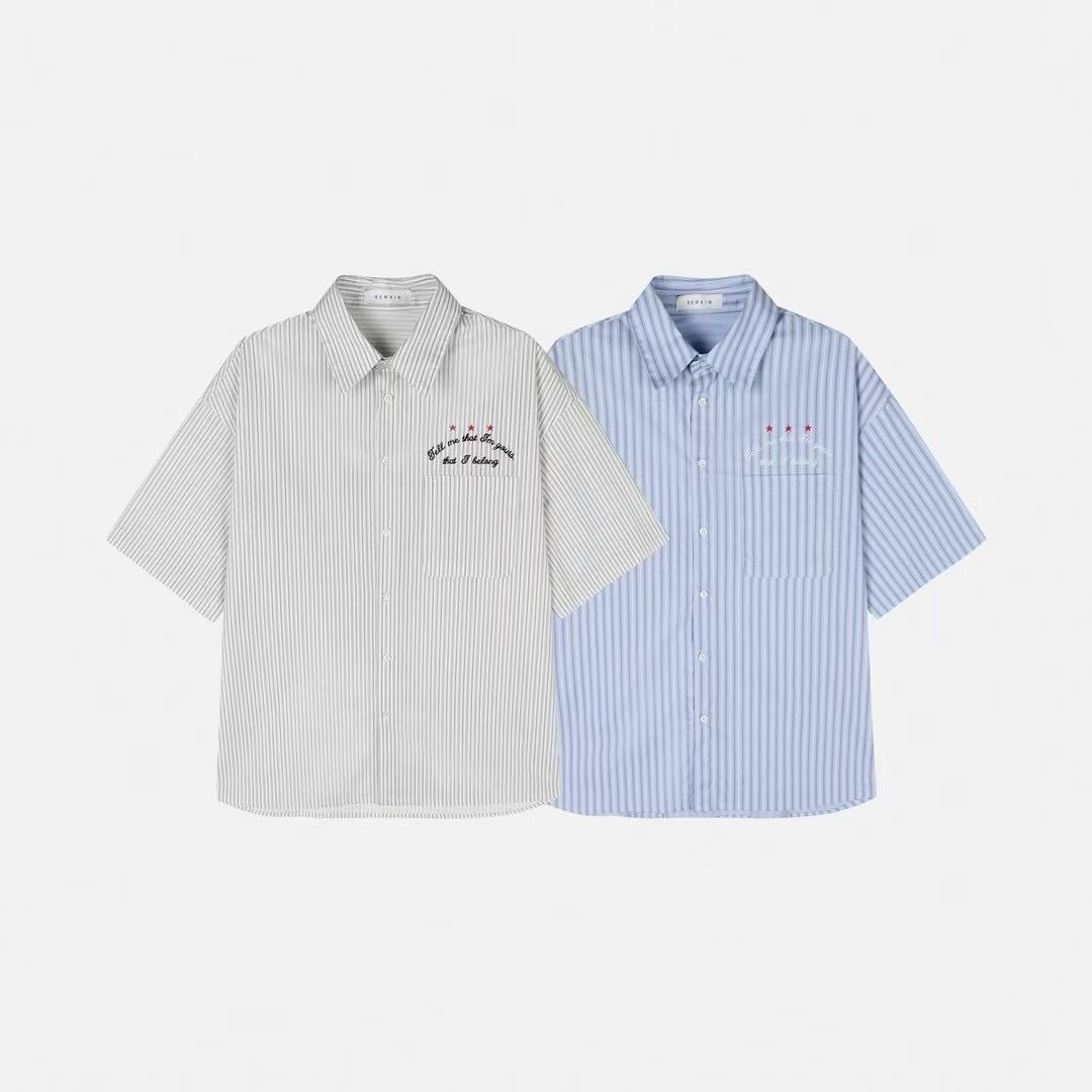 直間英文字短袖恤衫 REMAIN-005S