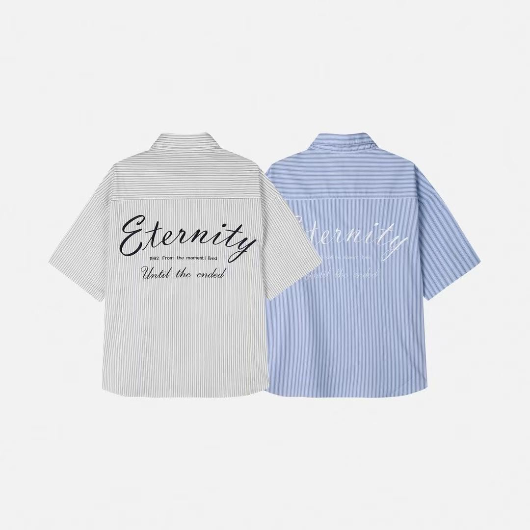 直間英文字短袖恤衫 REMAIN-005S