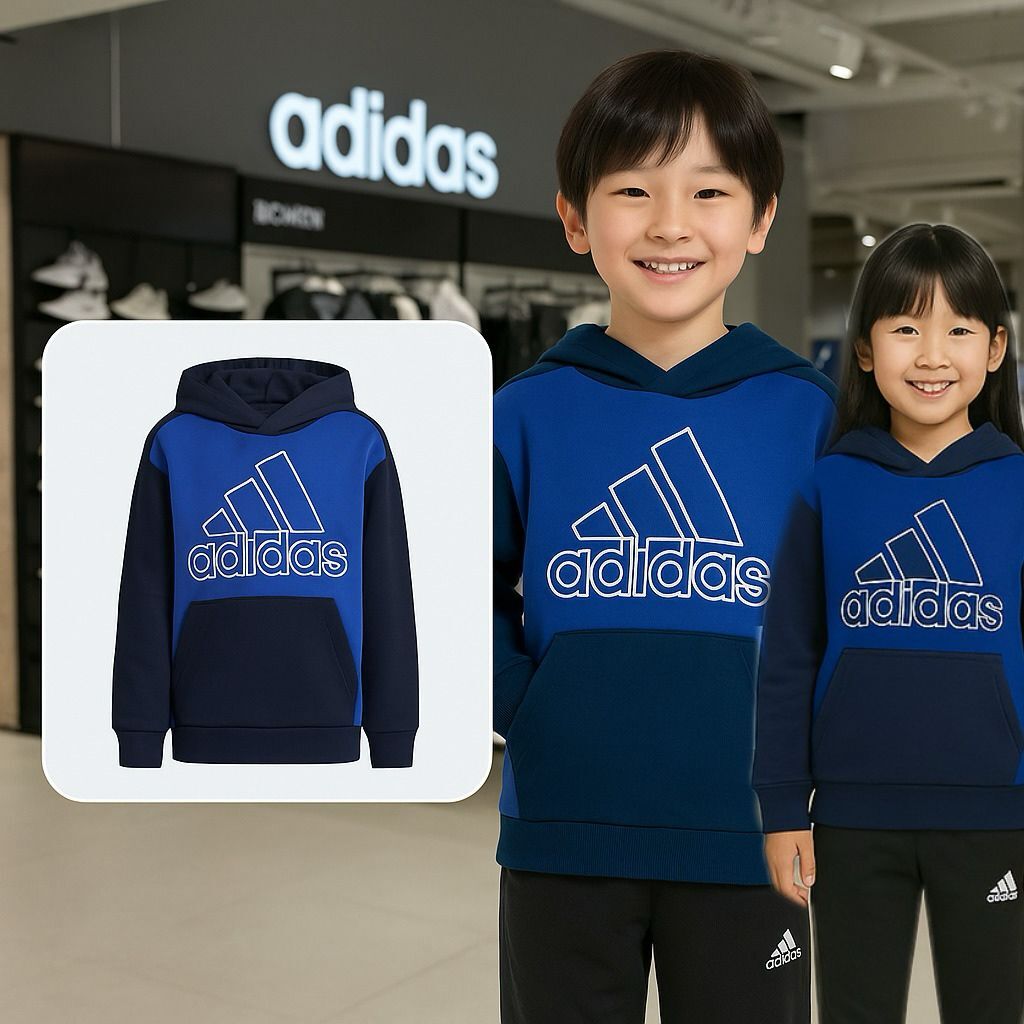 【預購】Adidas G052317 經典拼色童裝衛衣