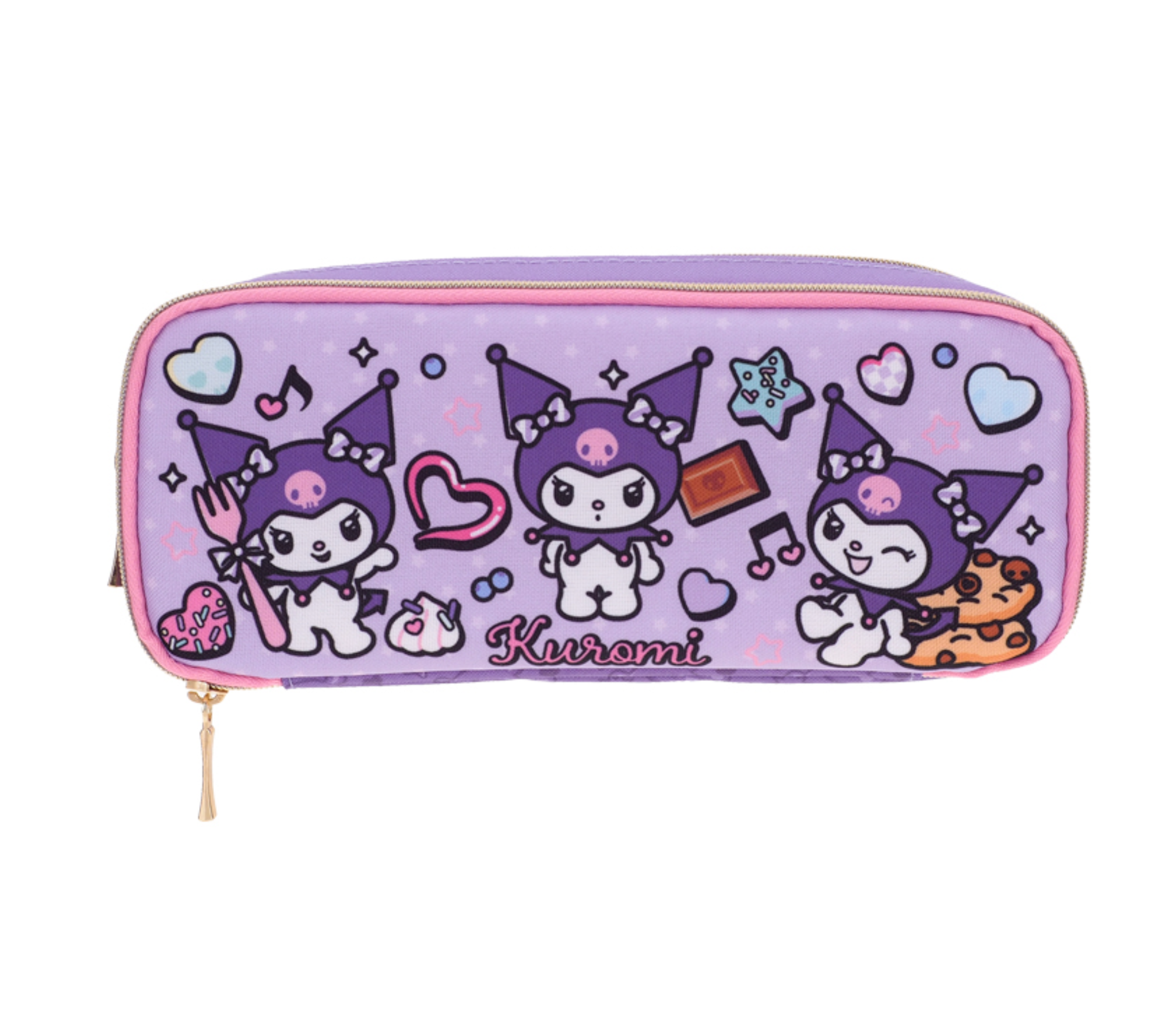 Kuromi 雙拉鏈筆袋 9-7462-21