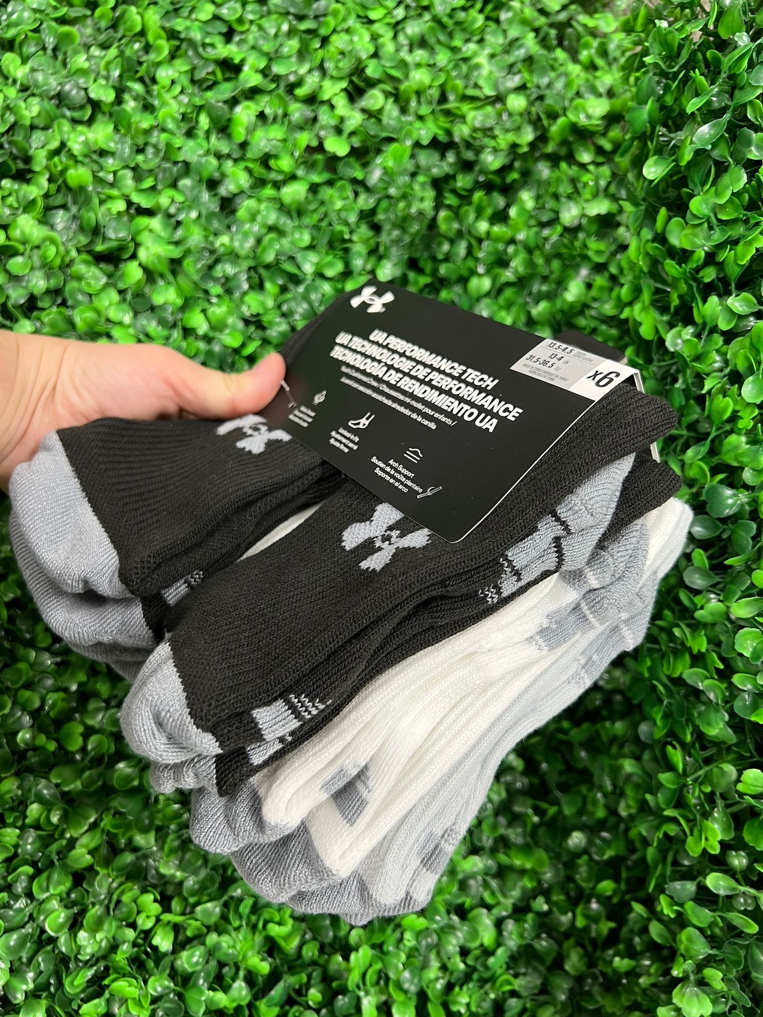 【現貨】UNDER ARMOUR G052337 中童襪系列 6對裝