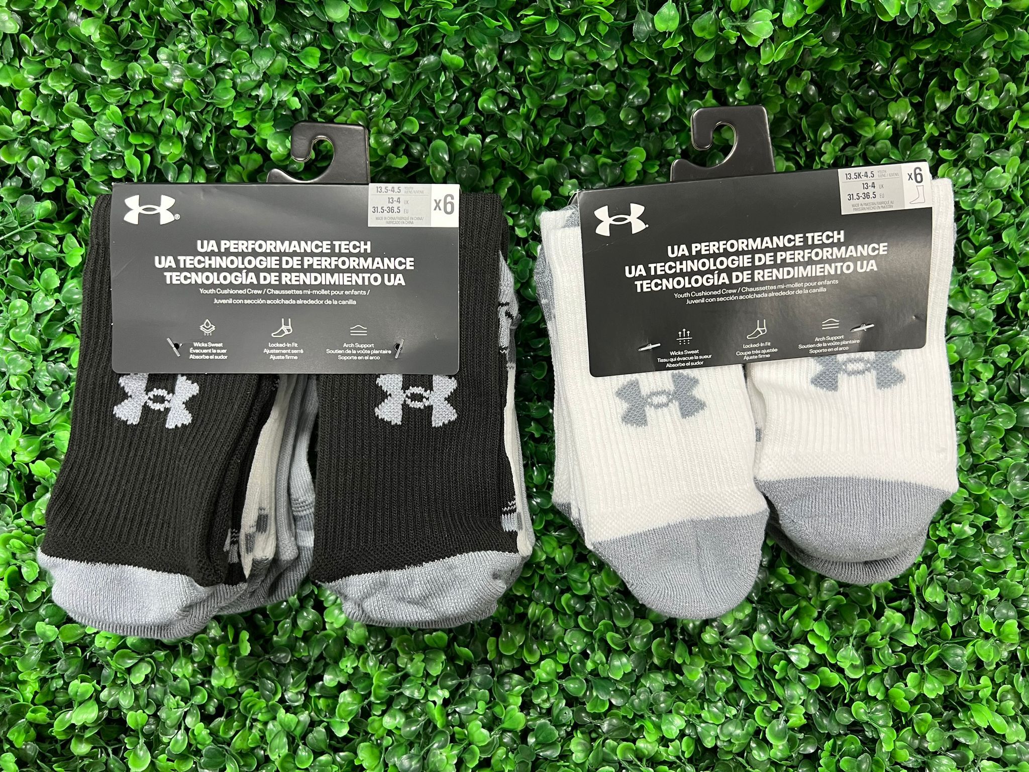 【現貨】UNDER ARMOUR G052337 中童襪系列 6對裝