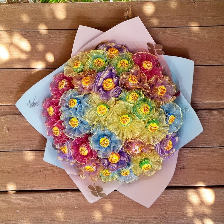 加倍佳棒棒糖Chupa Chups 30支花束,棒棒糖花束