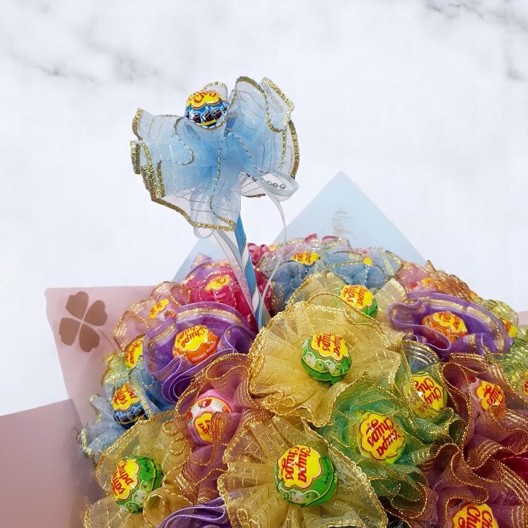 加倍佳棒棒糖Chupa Chups 30支花束,棒棒糖花束