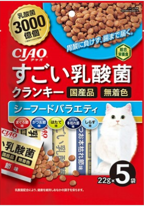 CIAO 勁量乳酸菌夾心乾糧 - 海鮮 PARTY (22gx5支裝)
