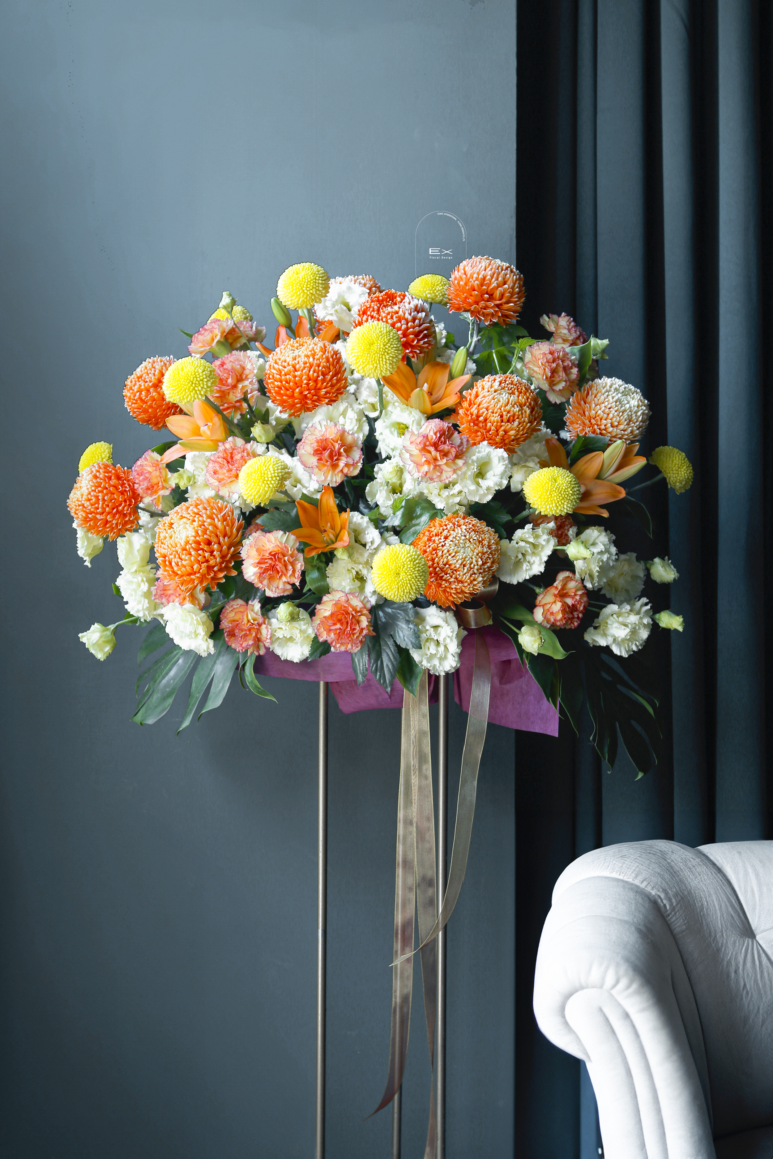 夏未央．橘光漫漫｜藝術花柱 送禮