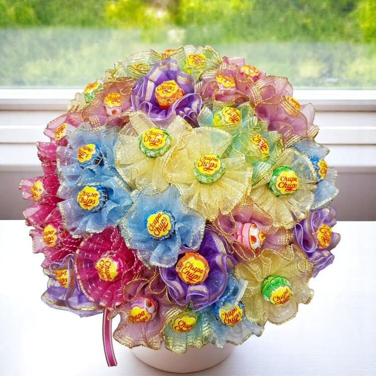 加倍佳花束,單朵加倍佳花束,加倍佳棒棒糖花束Chupa Chups Lollipop bouquet